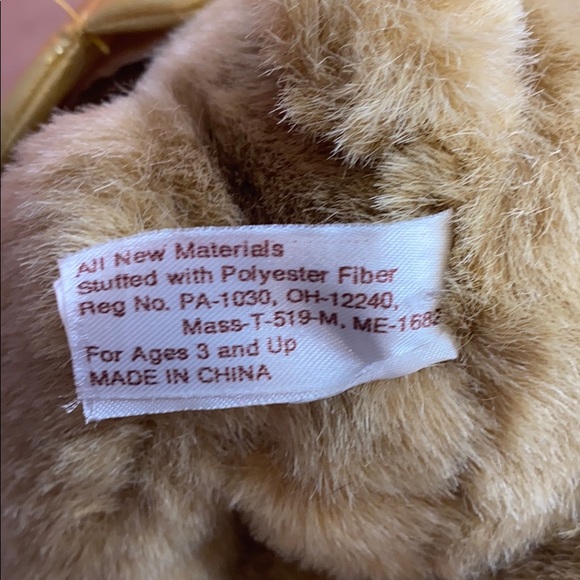 Fiesta 10" Brown Angel Bear with Gold Halo & Wings - Picture 4 of 5